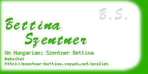 bettina szentner business card